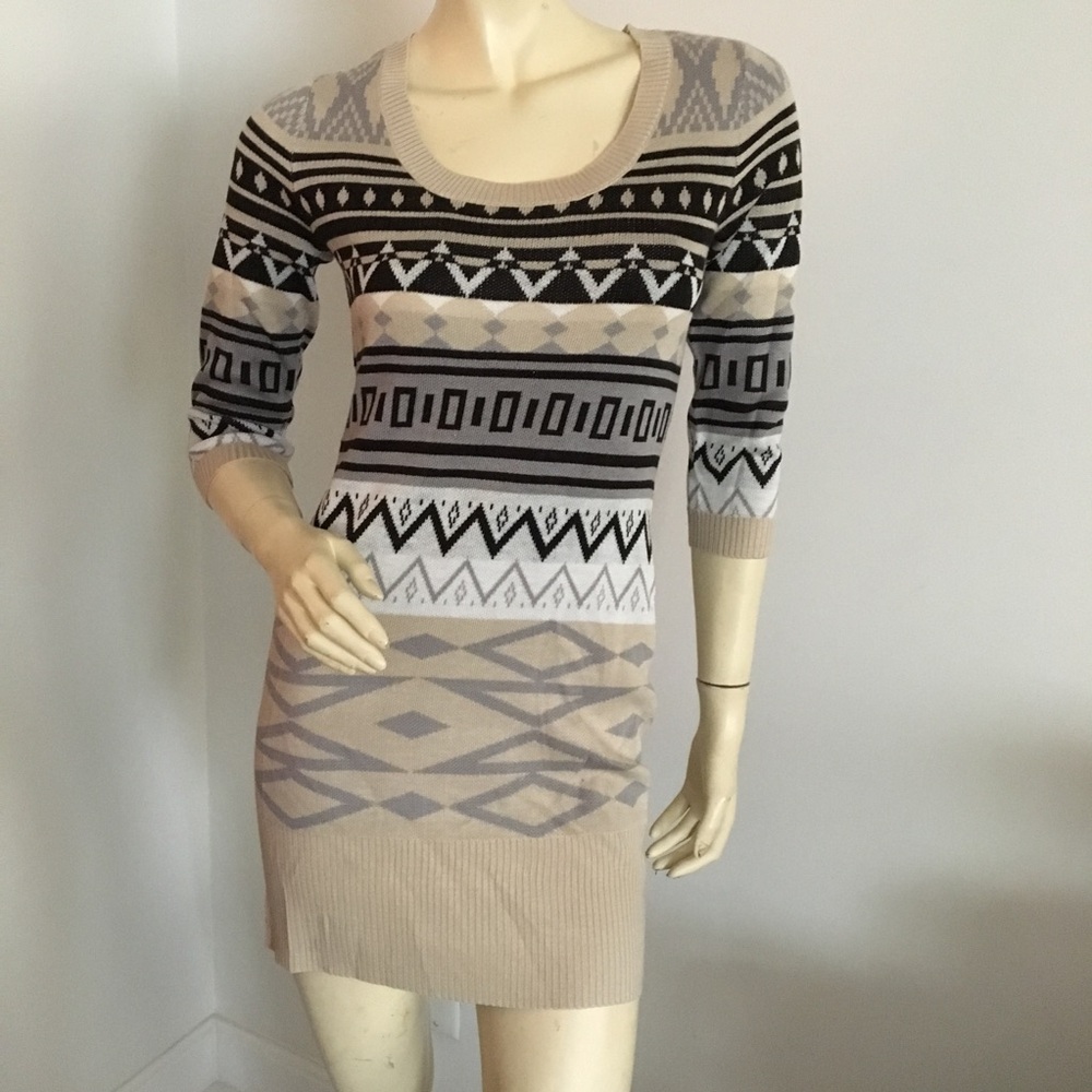 Aztec printed stretchy Sweater dress  size small